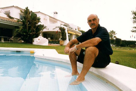 Sean Connery en su villa de Marbella